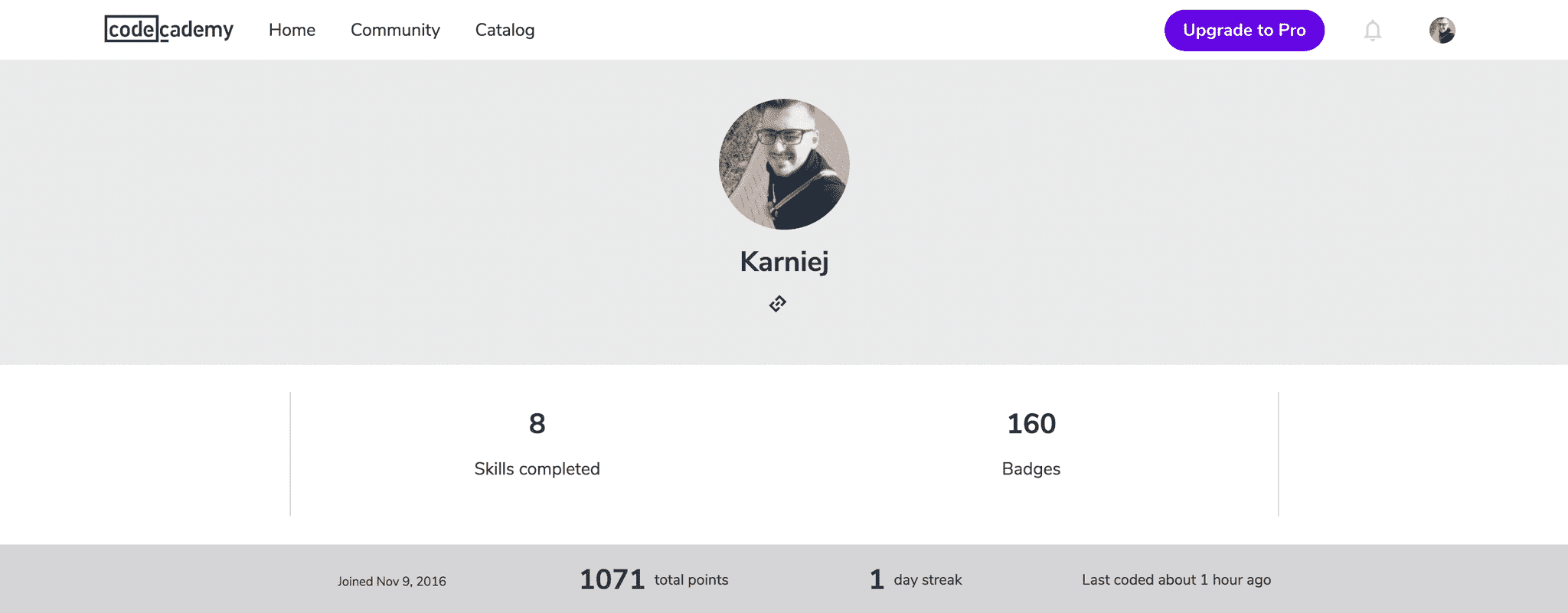 My codecademy courses overview